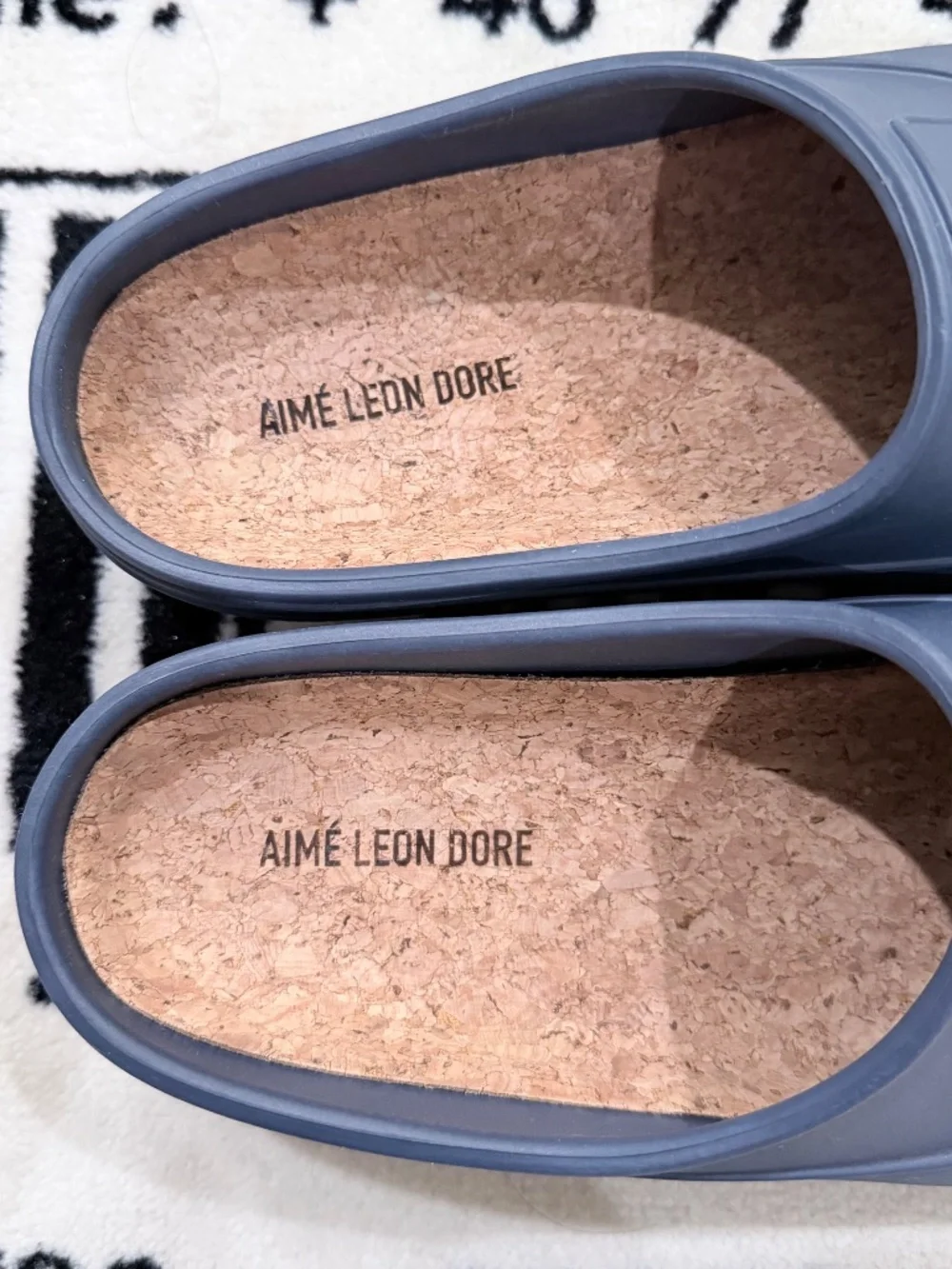 NEW Aime Leon Dore Navy Blue Garden Mules / Loafers